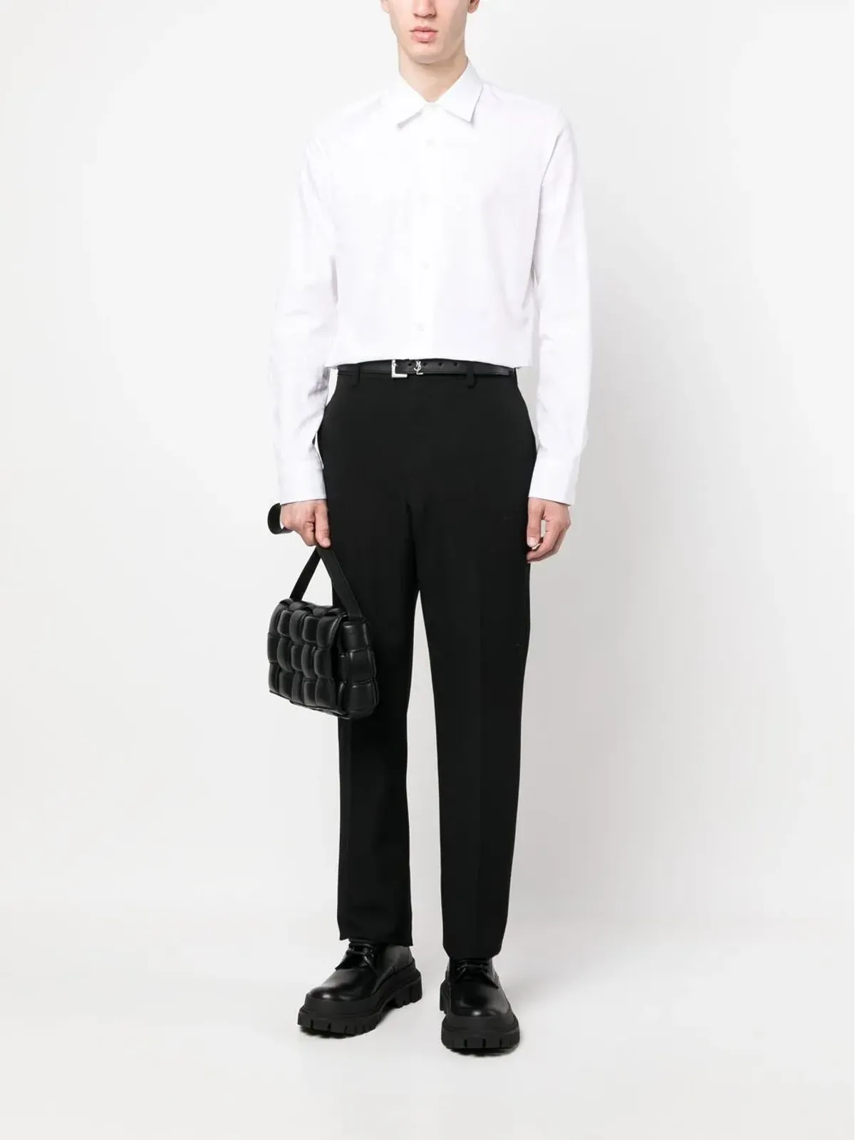 Alexander McQueen ロゴプリント コットンシャツ ホワイト - 画像2