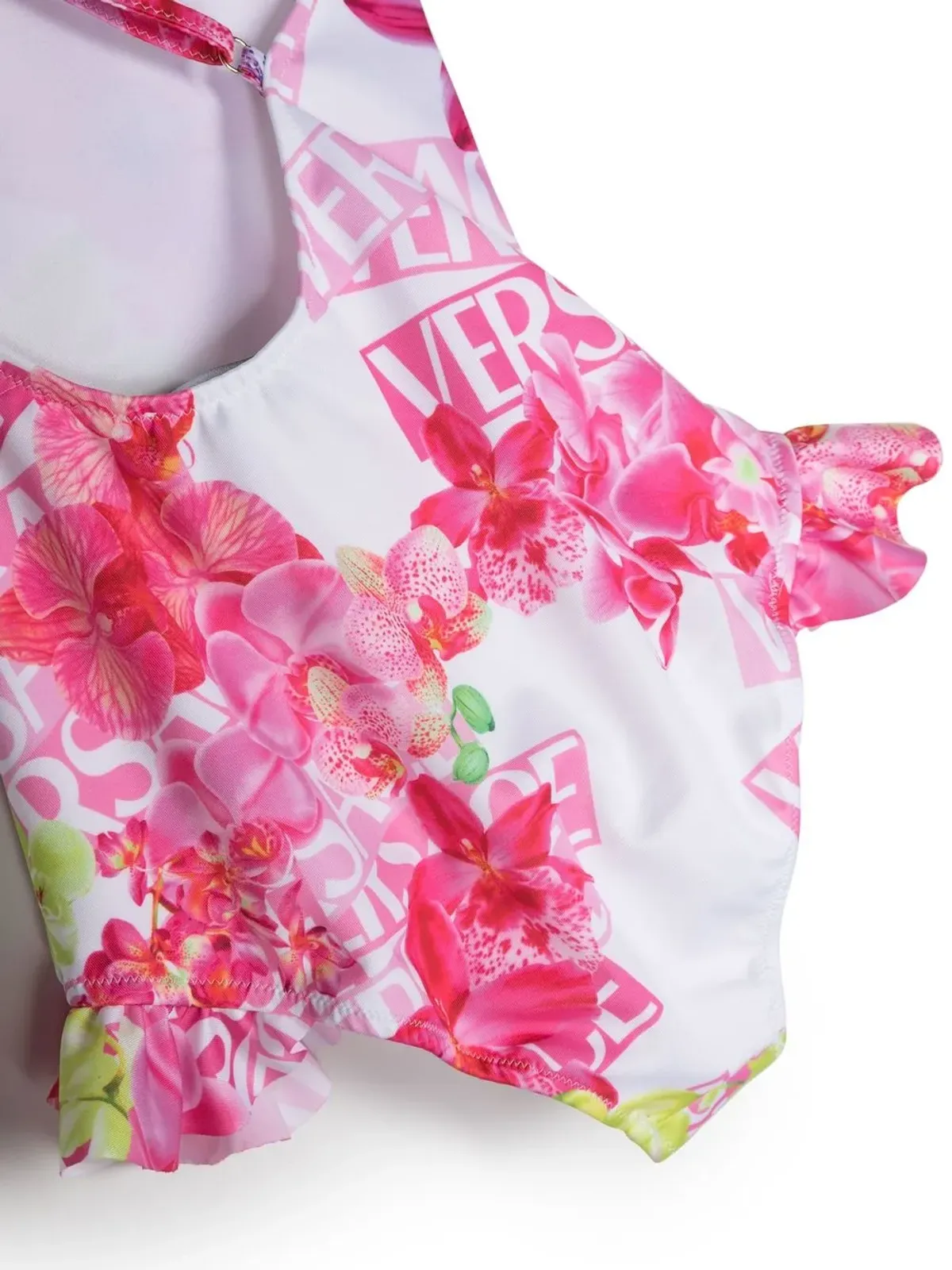 Versace Kids 全身ロゴプリント水着 - 画像2
