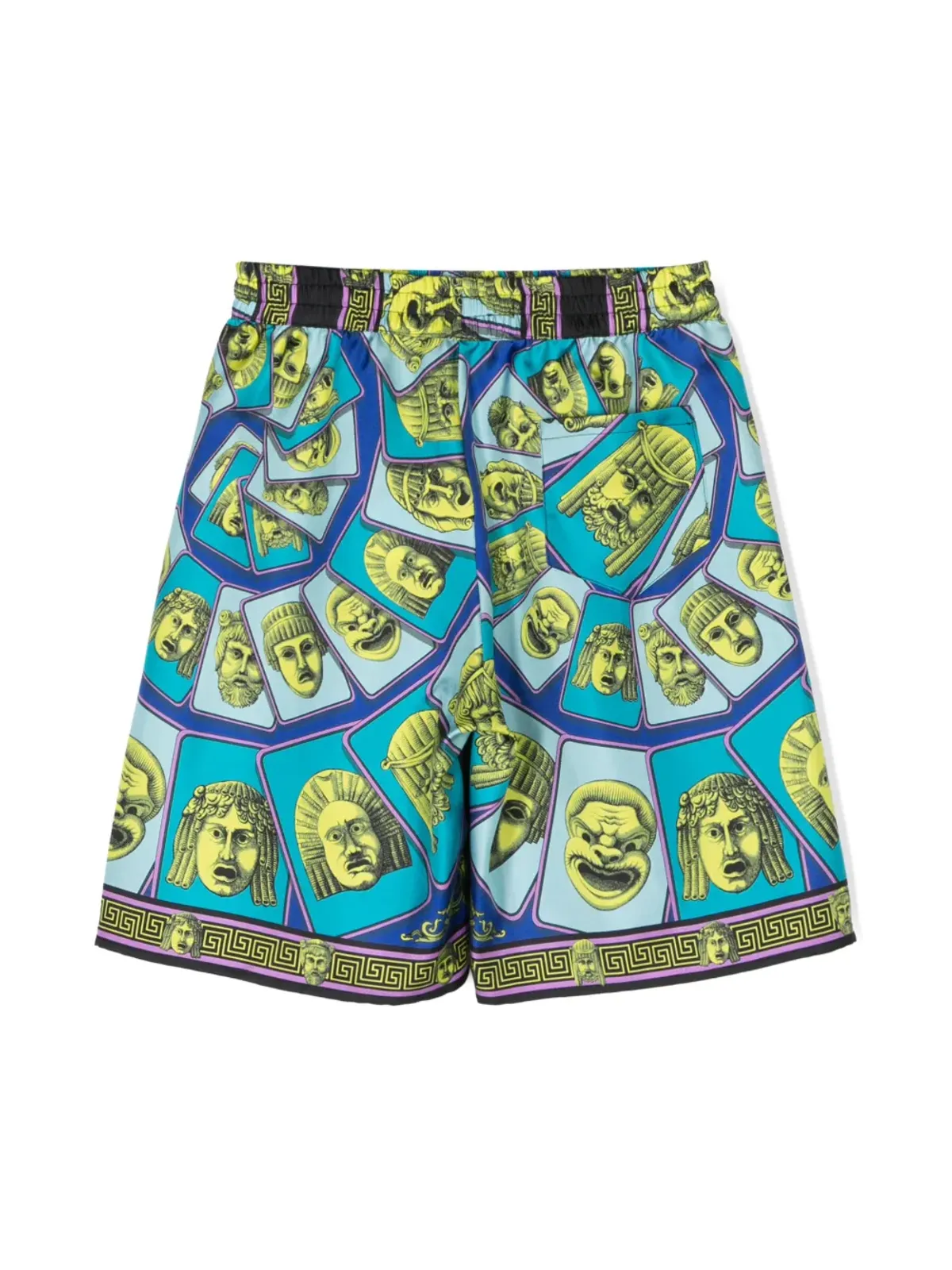 Versace Kids Le Maschereプリント シルクショーツ - 画像2