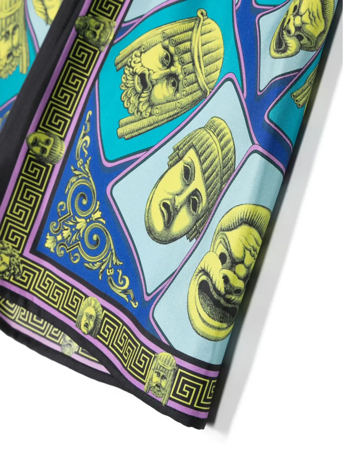 Versace Kids Le Maschereプリント シルクショーツ - 画像3