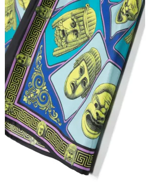 Versace Kids Le Maschereプリント シルクショーツ - サムネイル3