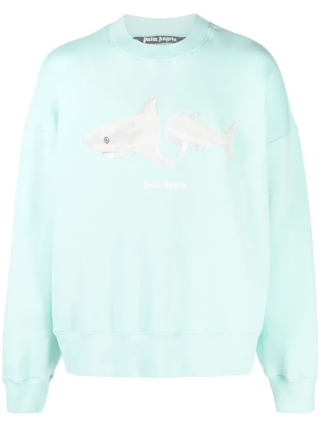 Palm Angels Palm Angels ブロークンシャーク コットン スウェットシャツの商品画像