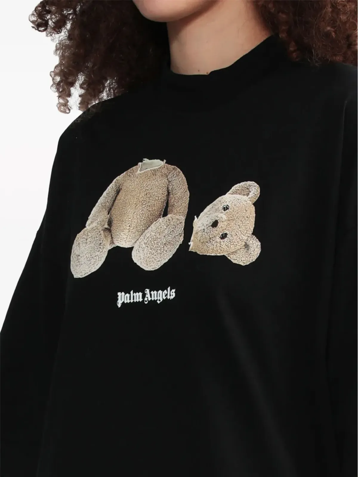 Palm Angels ブロークンベア コットンTシャツ - ブラック - 画像5