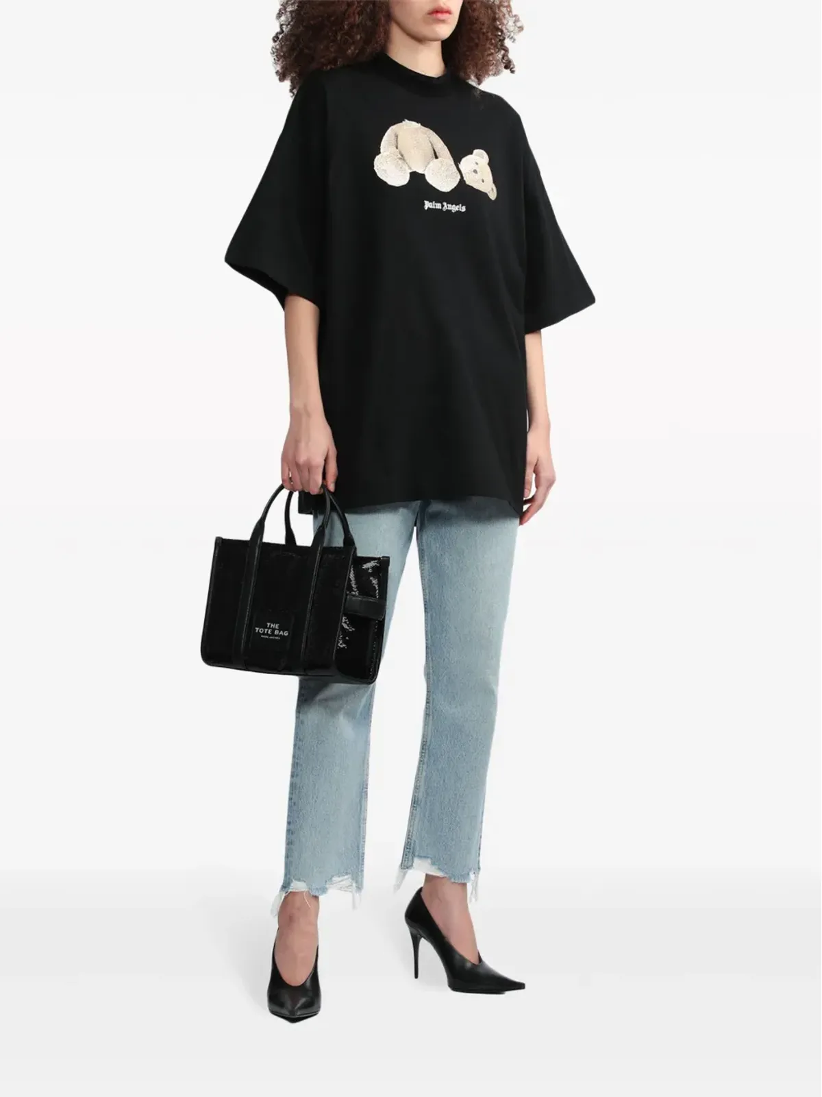 Palm Angels ブロークンベア コットンTシャツ - ブラック - 画像2