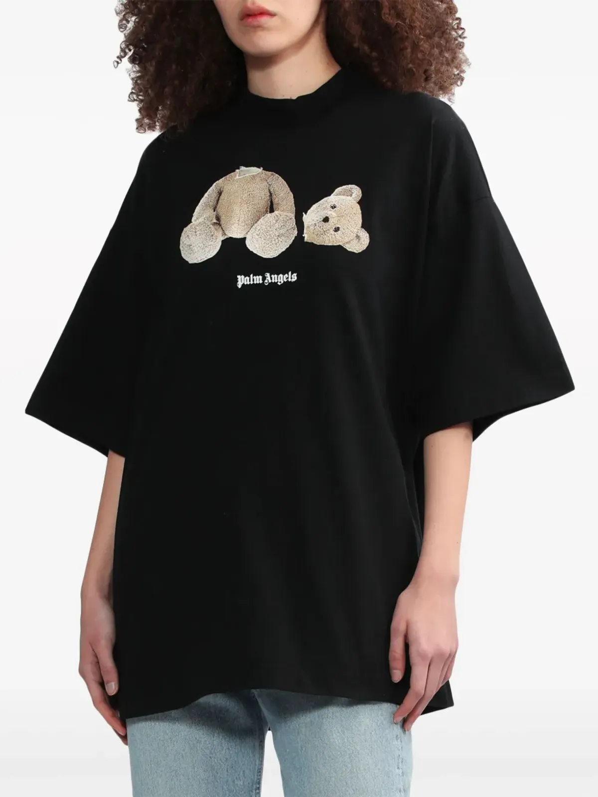 Palm Angels ブロークンベア コットンTシャツ - ブラック - 画像3