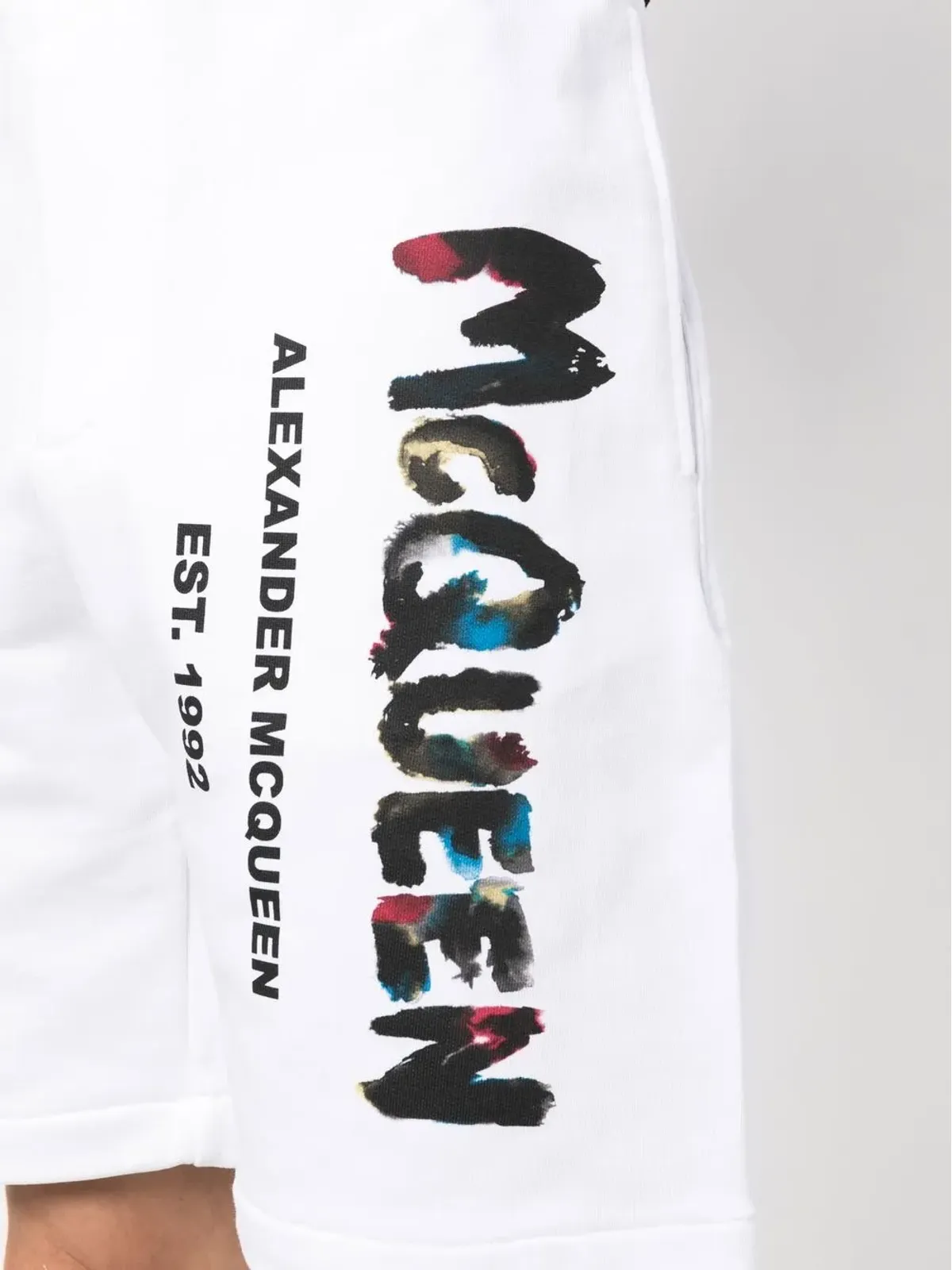 Alexander McQueen グラフィティプリント コットン トラックショーツ - 画像5