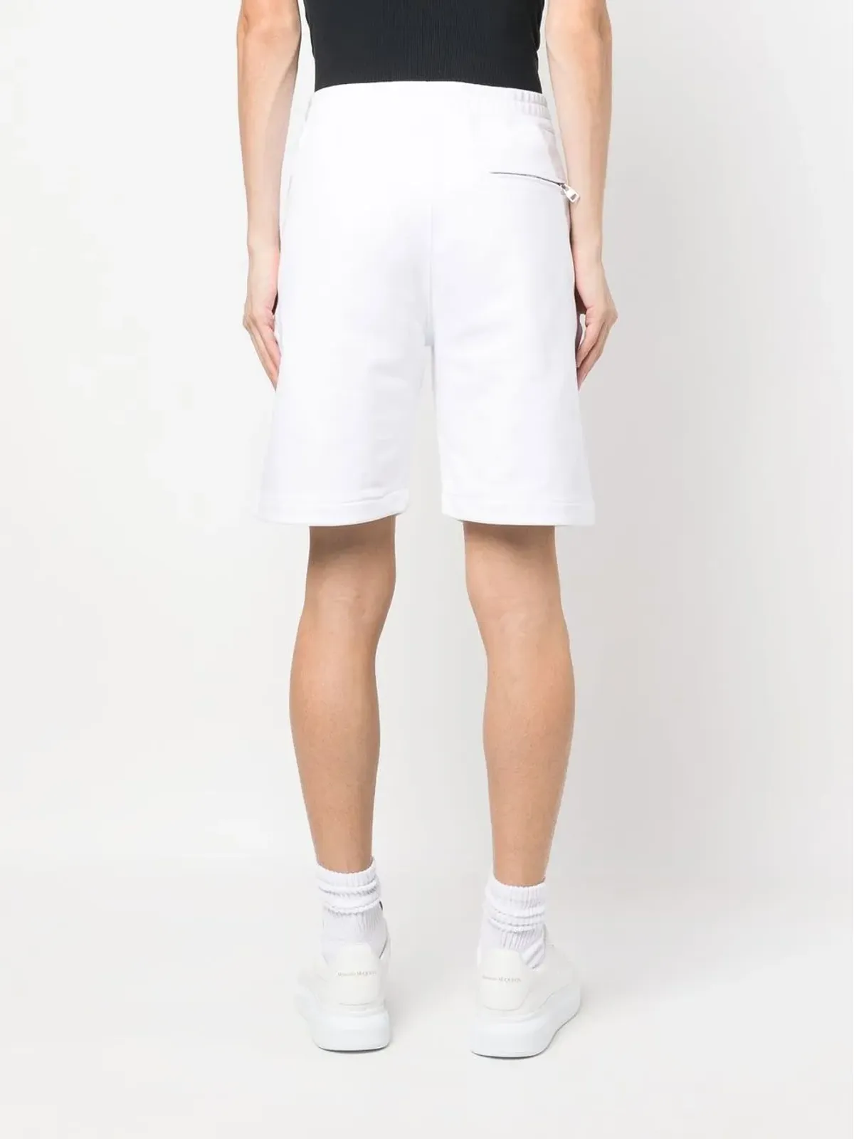 Alexander McQueen グラフィティプリント コットン トラックショーツ - 画像4