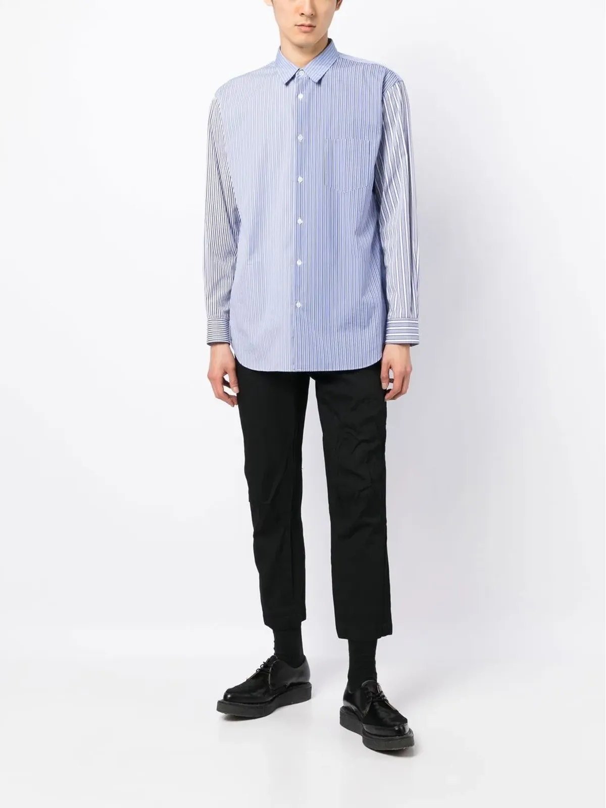 Black Comme Des Garçons ミッドライズ クロップドパンツ - 画像2