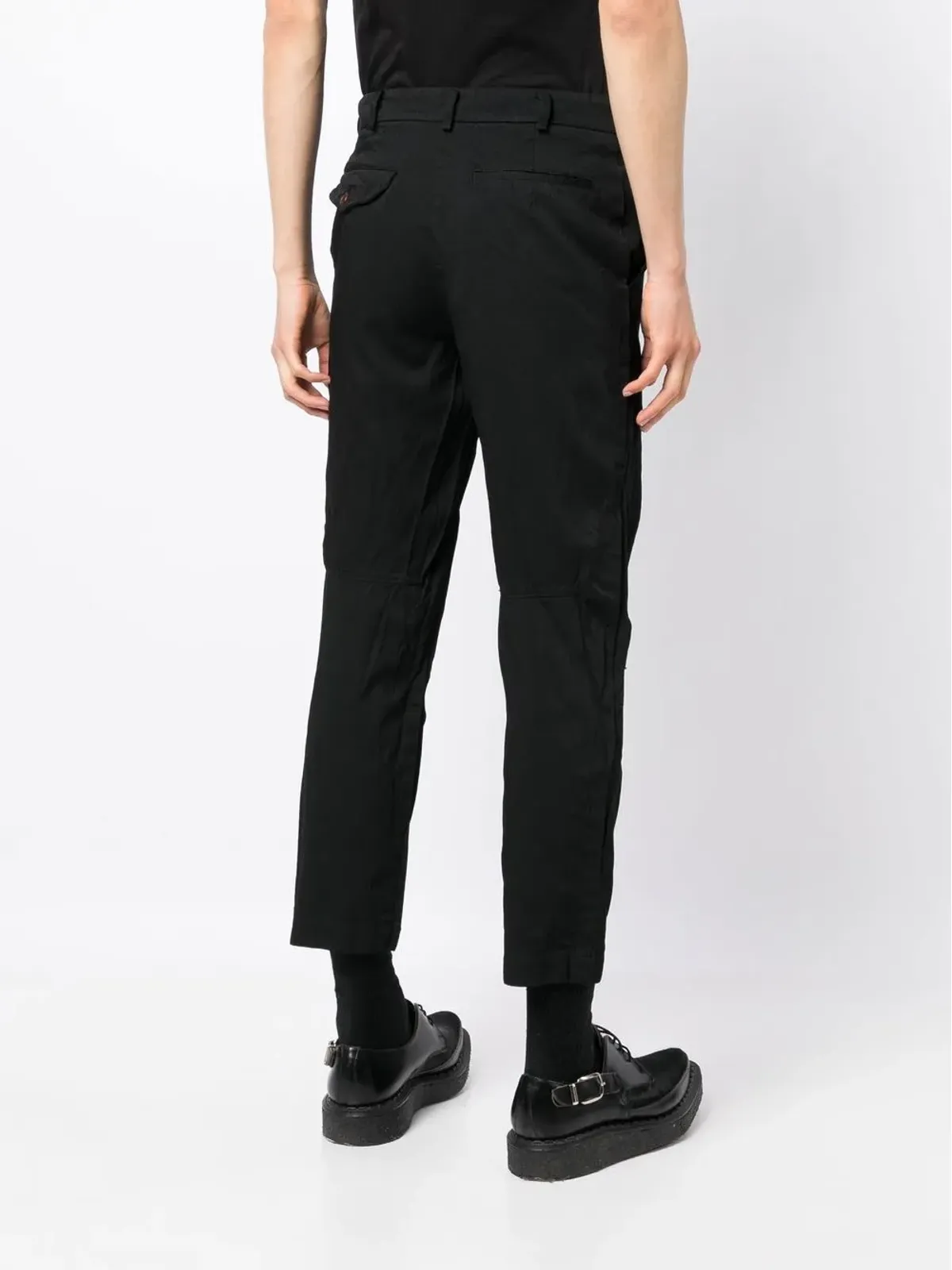 Black Comme Des Garçons ミッドライズ クロップドパンツ - 画像4