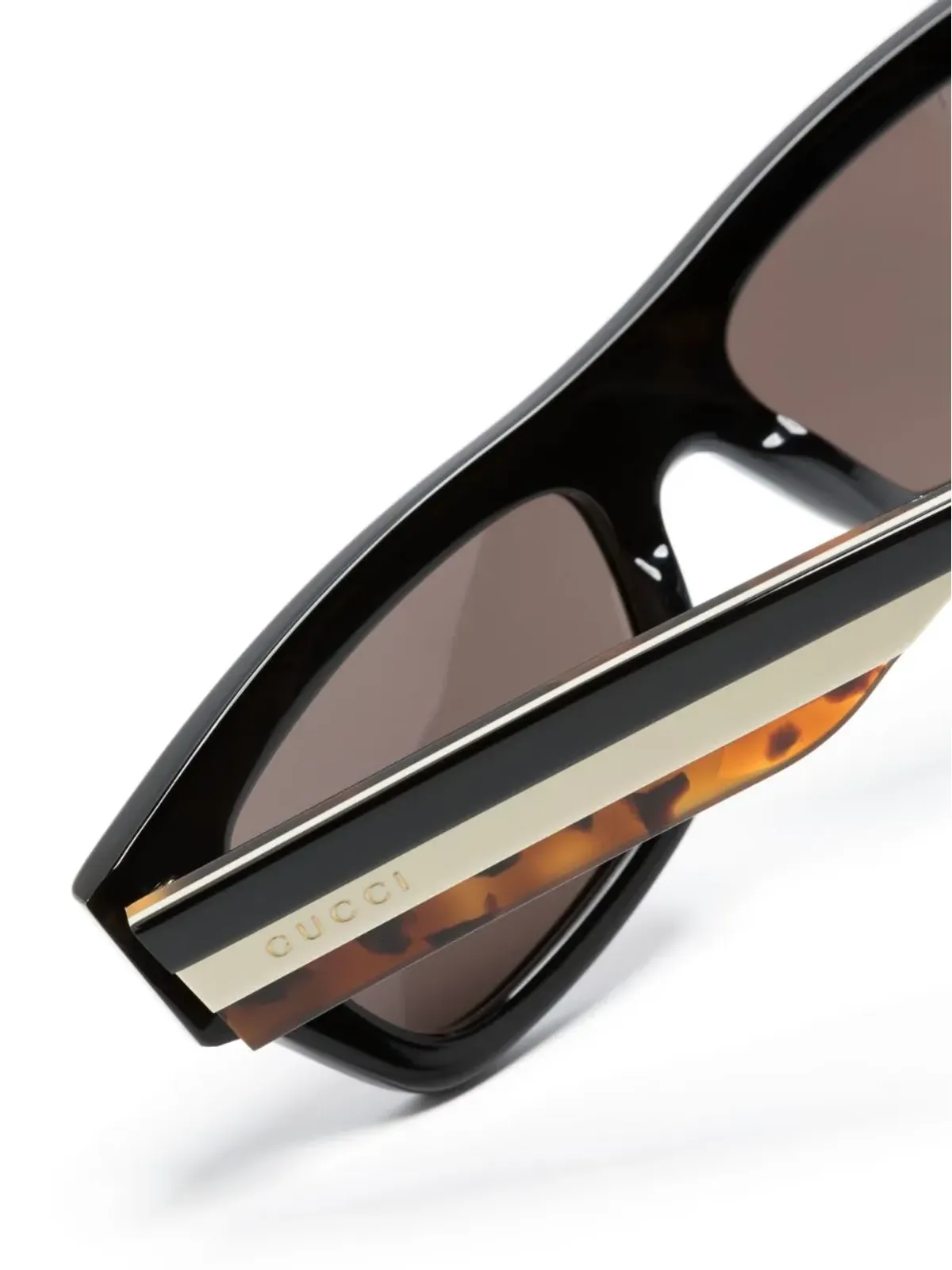 Gucci Eyewear スクエアフレーム ティント サングラス - 画像3