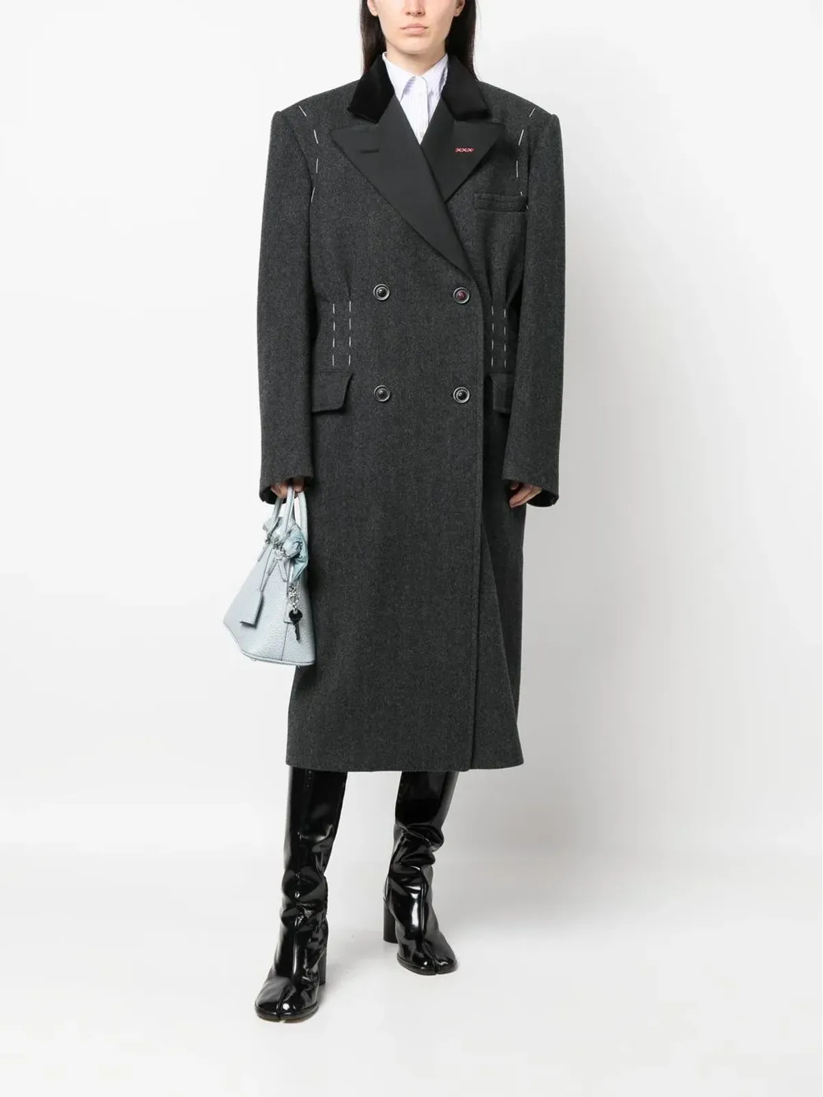 Maison Margiela Work-In-Progress ダブルブレストコート - 画像3