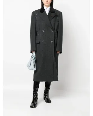 Maison Margiela Work-In-Progress ダブルブレストコート - サムネイル3