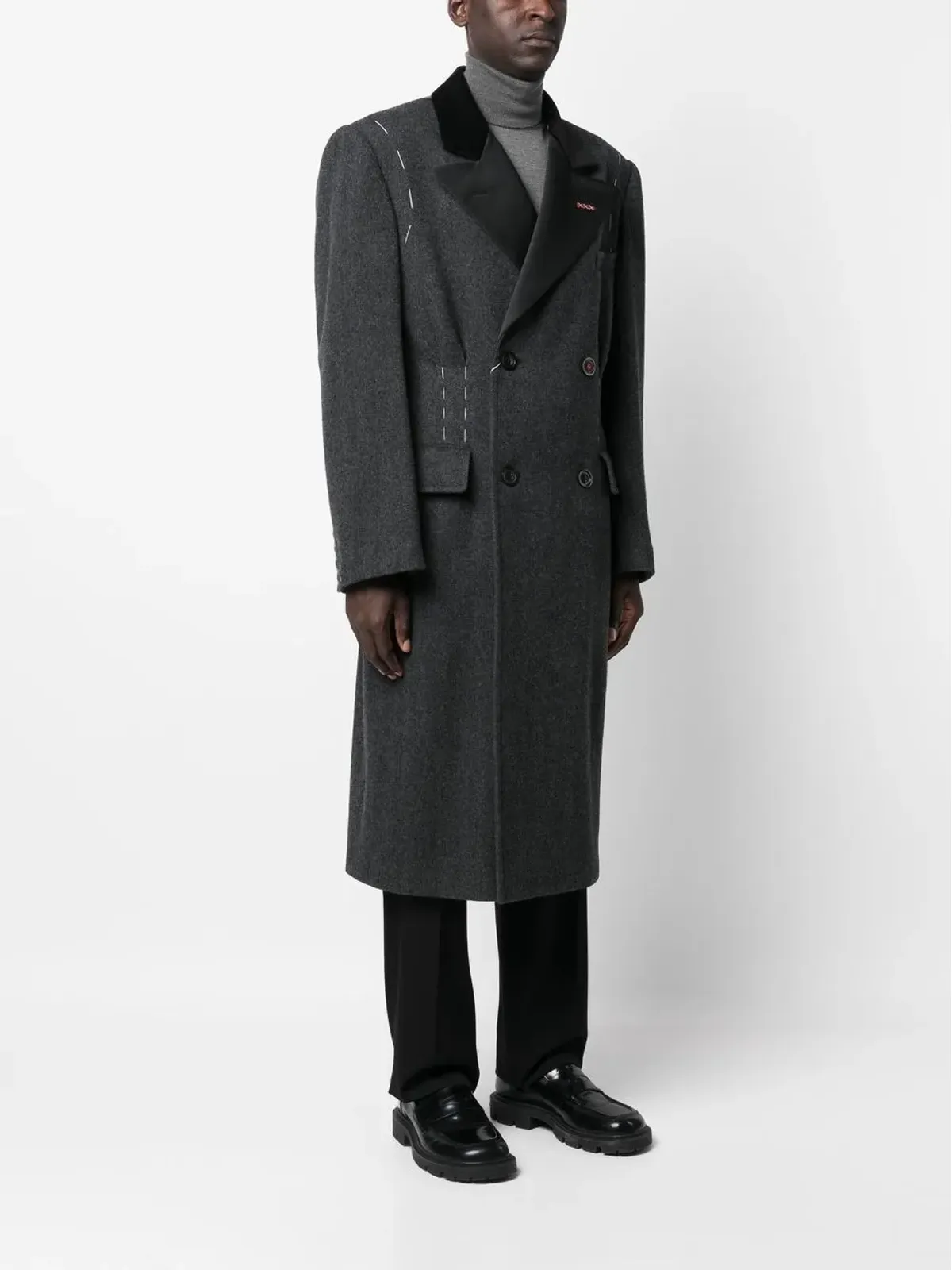 Maison Margiela Work-In-Progress ダブルブレストコート - 画像4