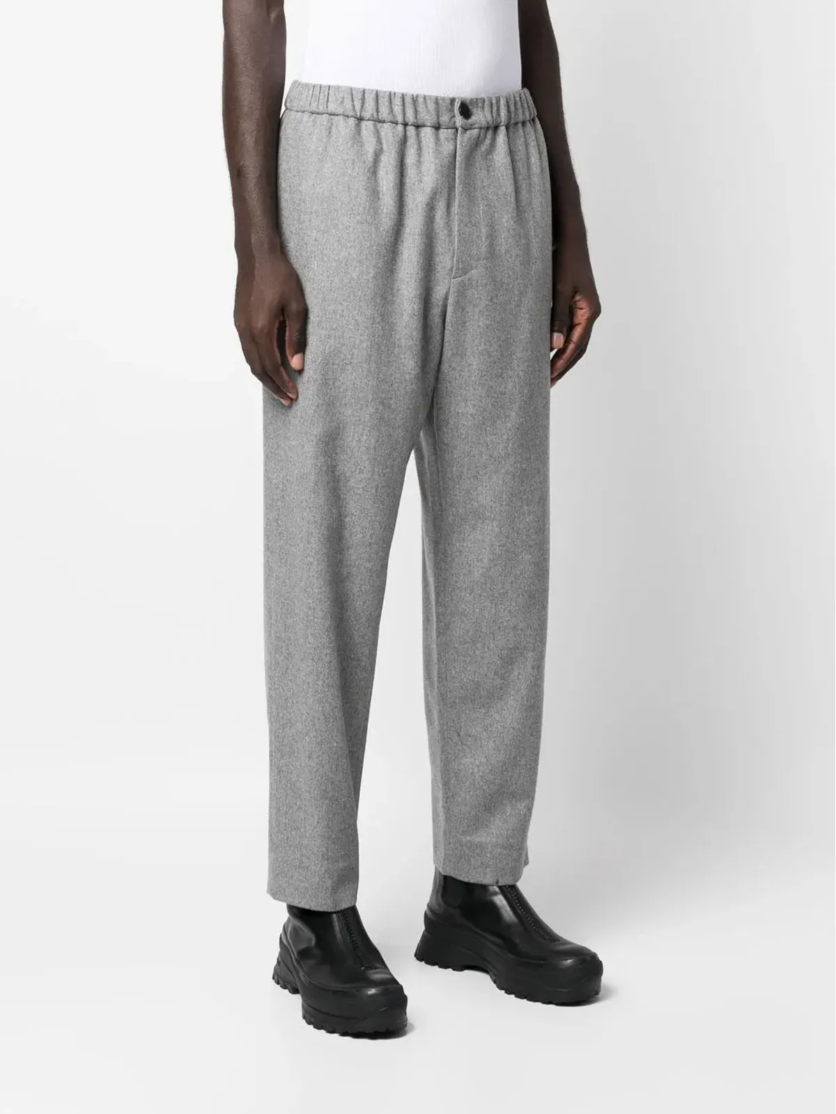 Jil Sander ストレートレッグ ウールパンツ グレー - 画像3