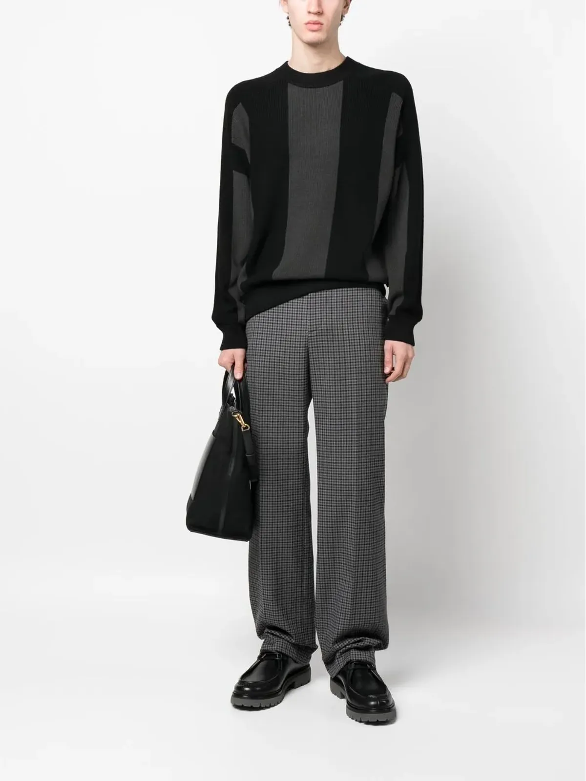 Emporio Armani チャンクニット・ストライプセーター - 画像2