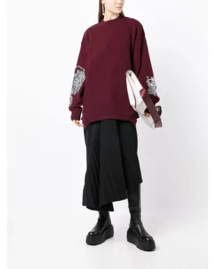 SONGZIO 刺繍入りクルーネックジャンパー - Purple - サムネイル3