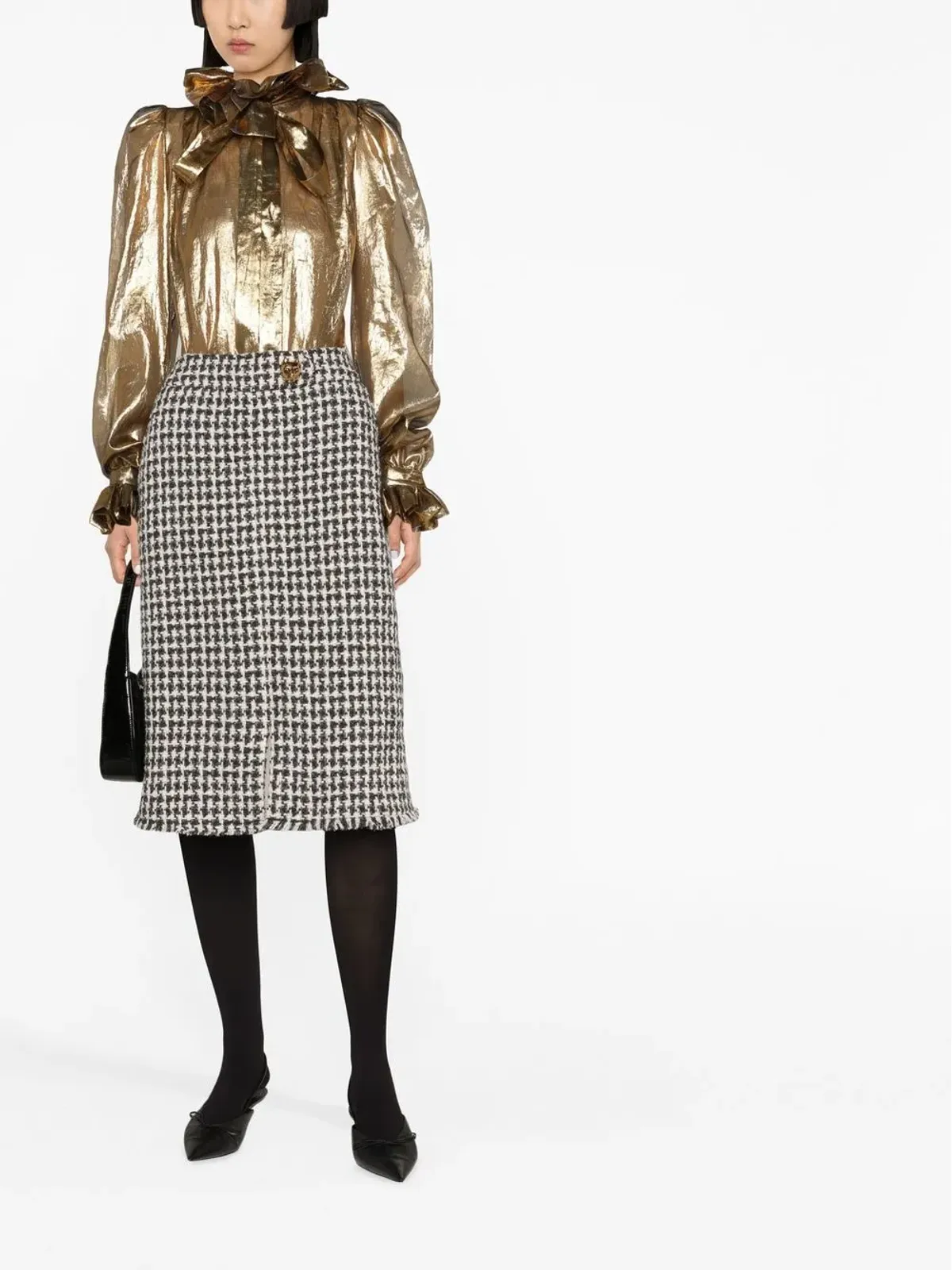 Lanvin ツイードペンシルスカート - 画像2