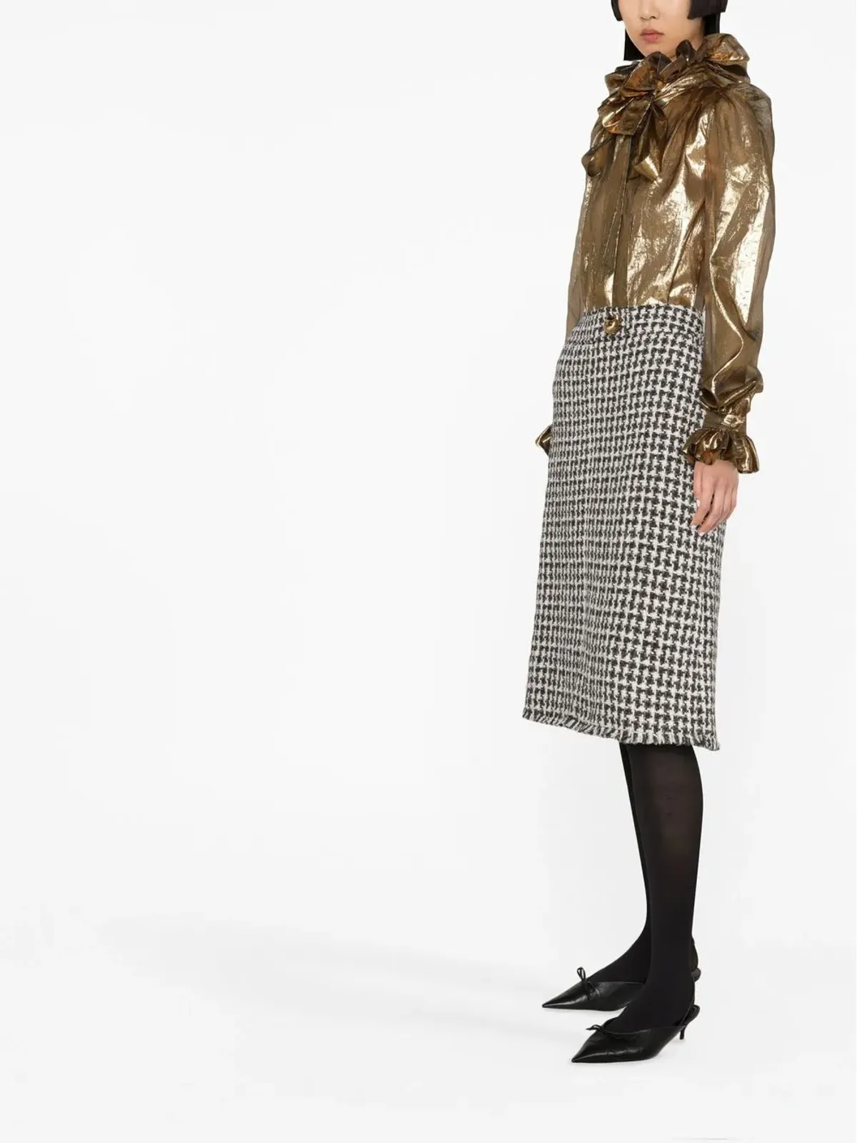Lanvin ツイードペンシルスカート - 画像3