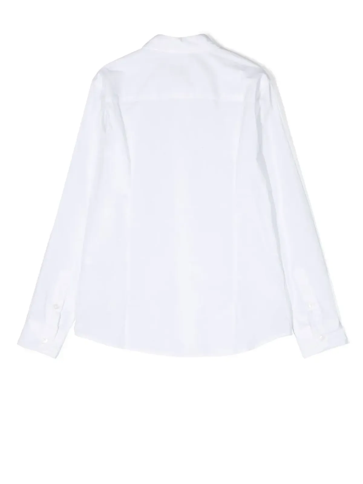 Paolo Pecora Kids ロゴパッチ付きボタンアップシャツ - White - 画像2