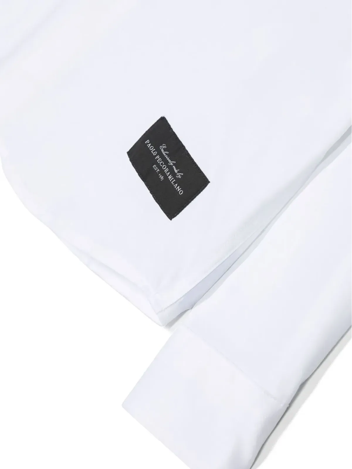 Paolo Pecora Kids ロゴパッチ付きボタンアップシャツ - White - 画像3
