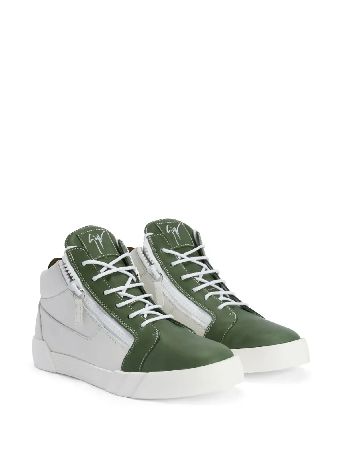 Giuseppe Zanotti ハイトップジップアップスニーカー - ホワイト - 画像2