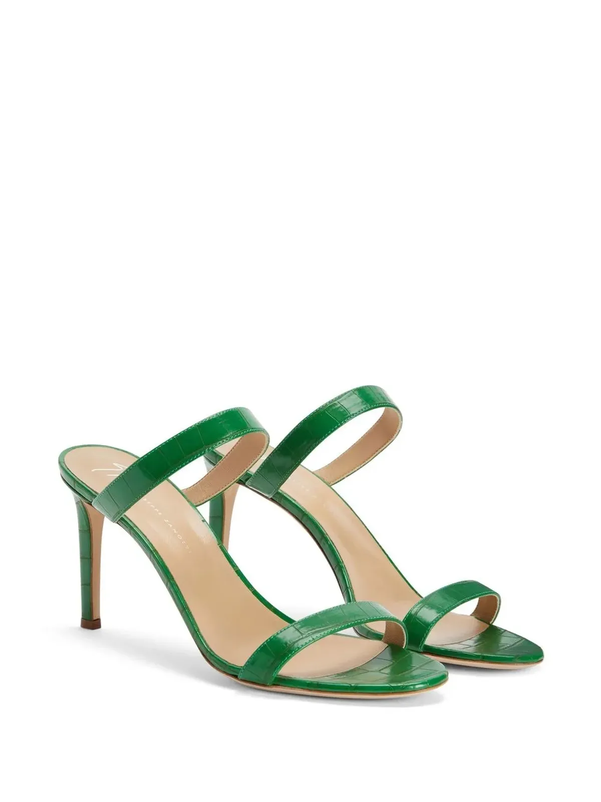 Giuseppe Zanotti Claista stiletto sandals - Green - 画像2