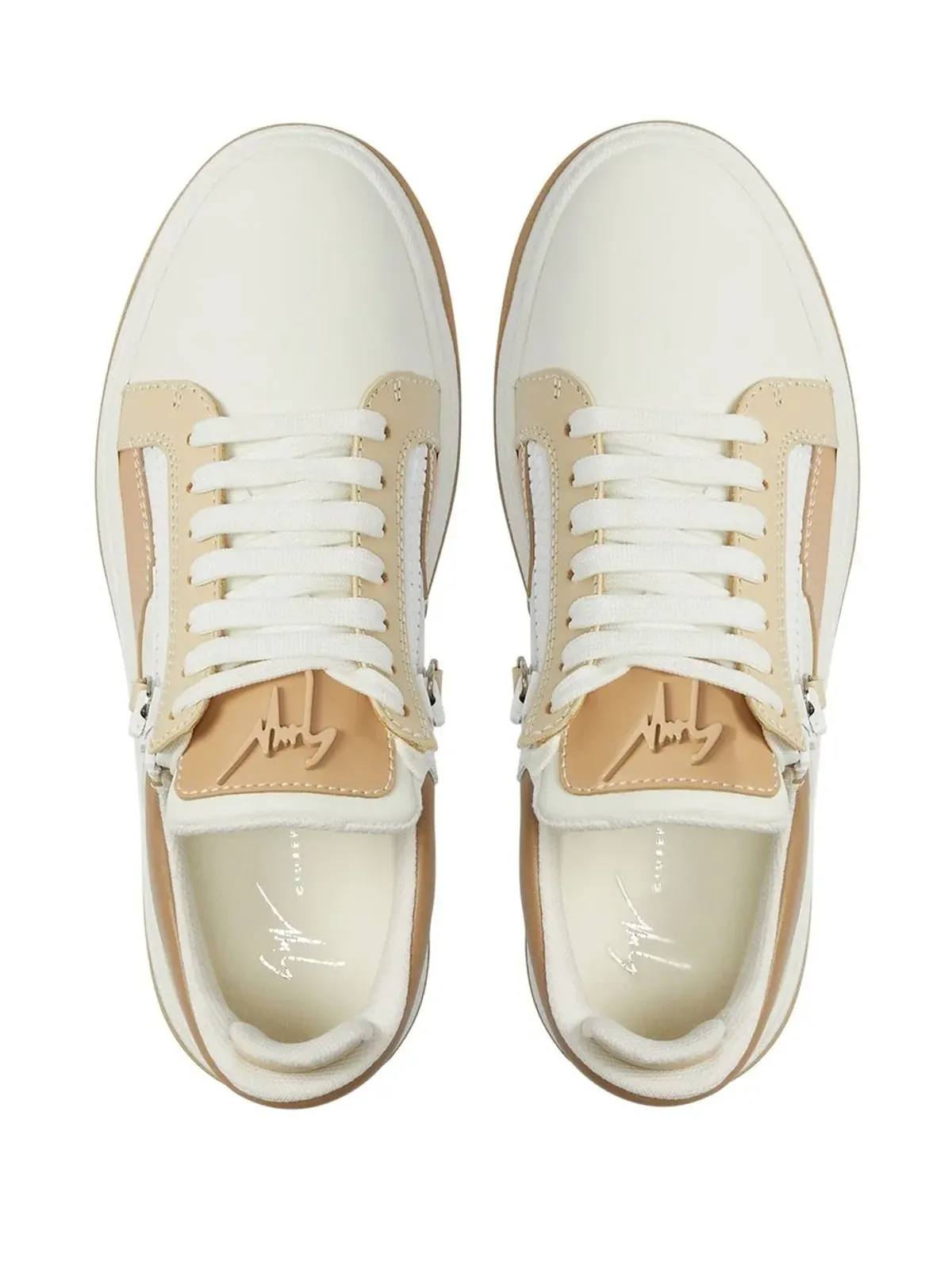 Giuseppe Zanotti GZ94 ダブルジップ ロー・トップスニーカー - 画像4