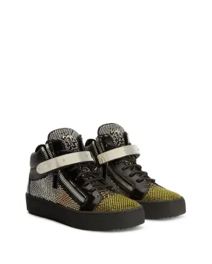 Giuseppe Zanotti ラインストーン装飾 ミッドトップ トレーナー ブラック - サムネイル2