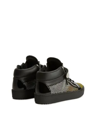 Giuseppe Zanotti ラインストーン装飾 ミッドトップ トレーナー ブラック - サムネイル3