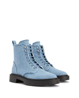 Giuseppe Zanotti アドリック コンバットブーツ ブルー - サムネイル2