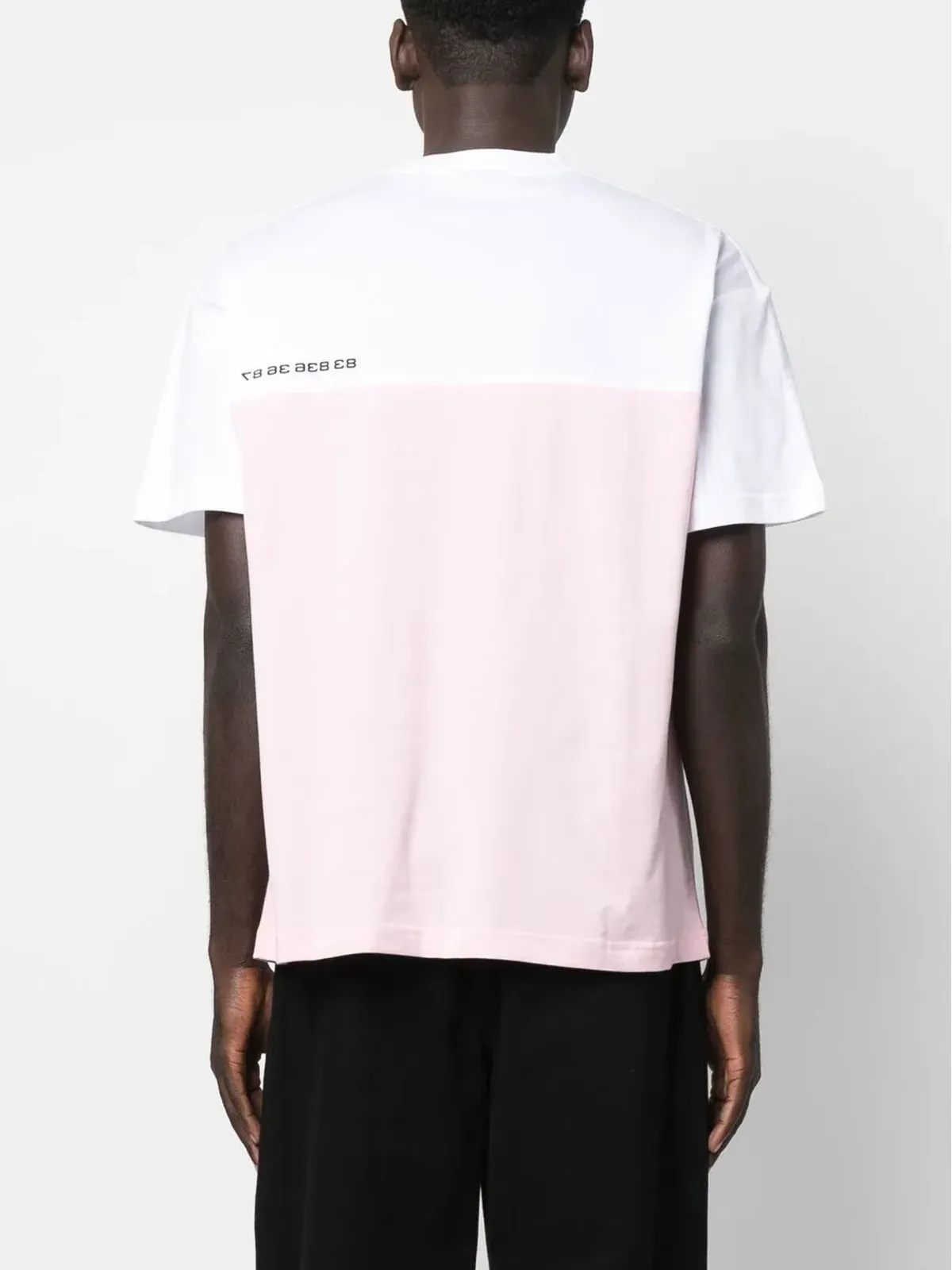 VTMNTS ロゴプリント カラーブロック Tシャツ - 画像5