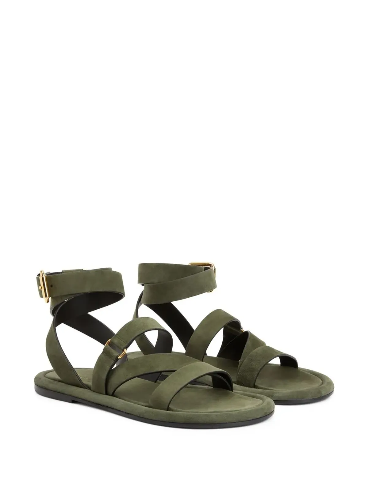 Giuseppe Zanotti アイモン バックル付きスエードサンダル - 画像2