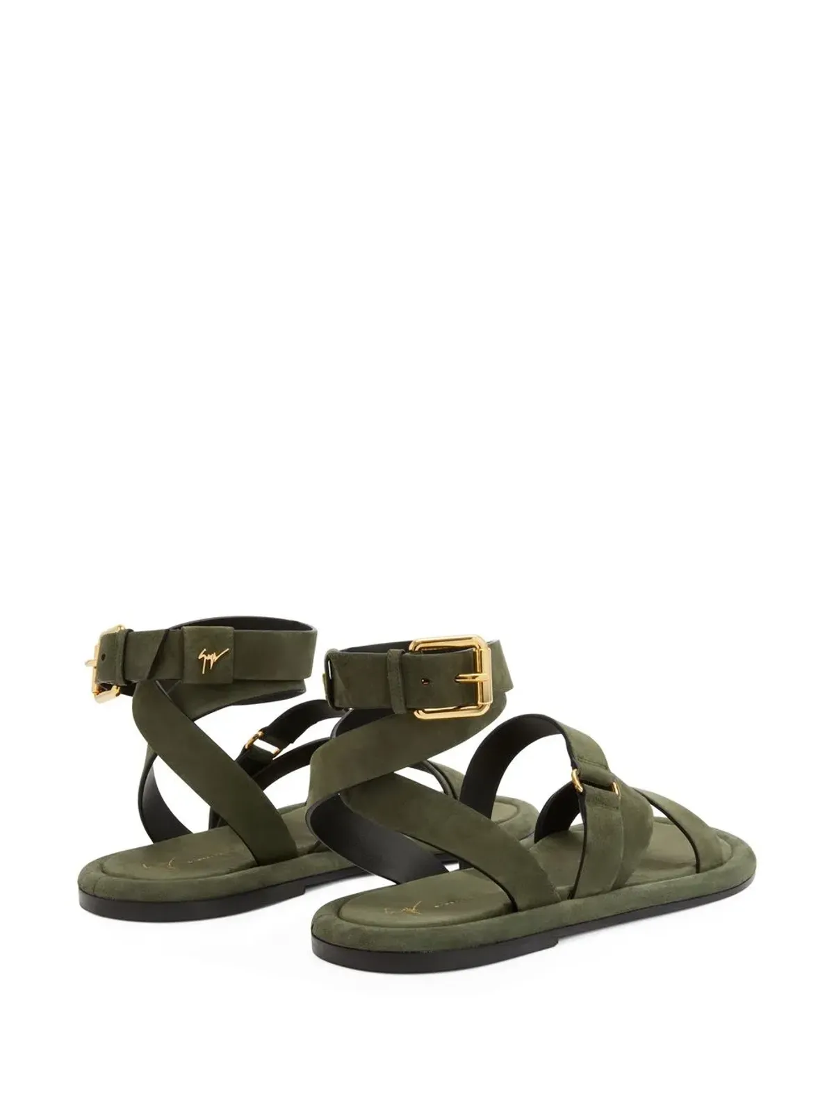Giuseppe Zanotti アイモン バックル付きスエードサンダル - 画像3