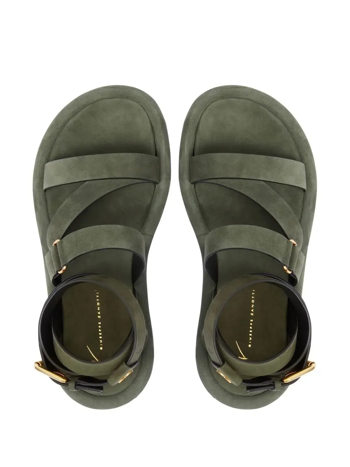 Giuseppe Zanotti アイモン バックル付きスエードサンダル - 画像4