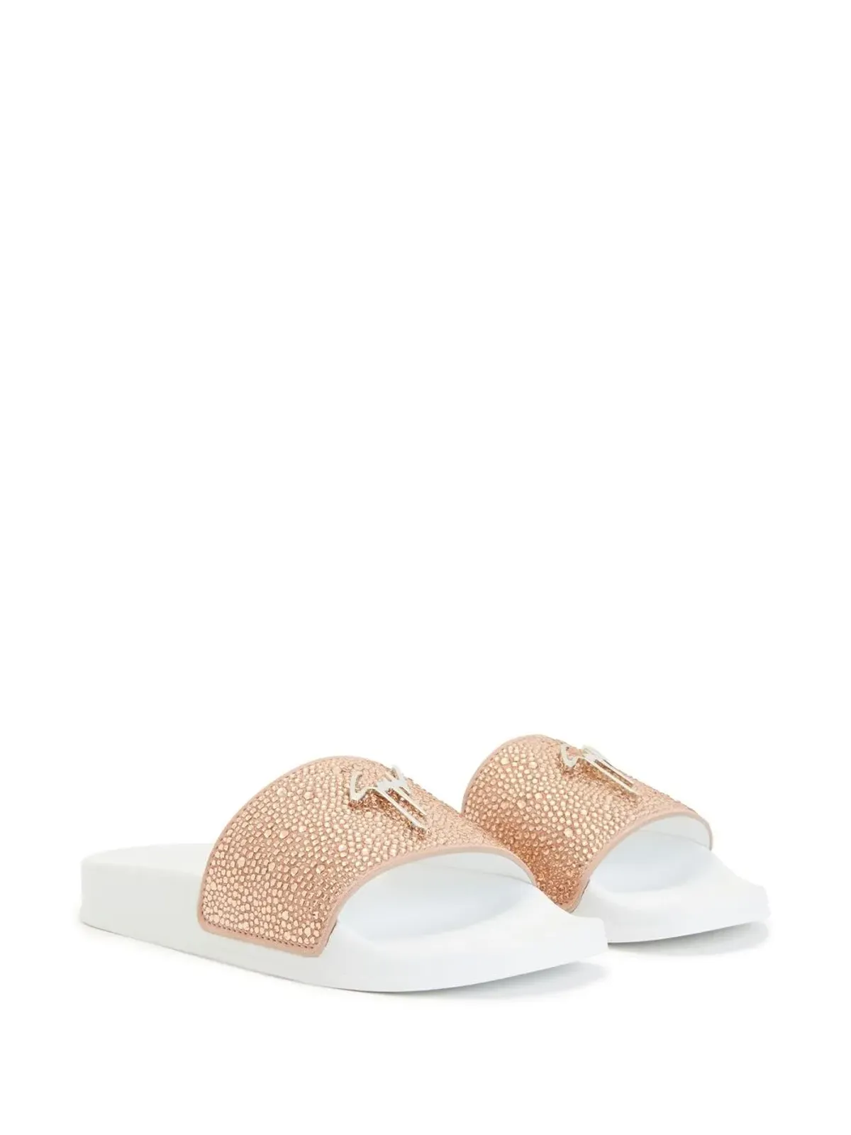 Giuseppe Zanotti Brett embellished slides - ピンク - 画像2