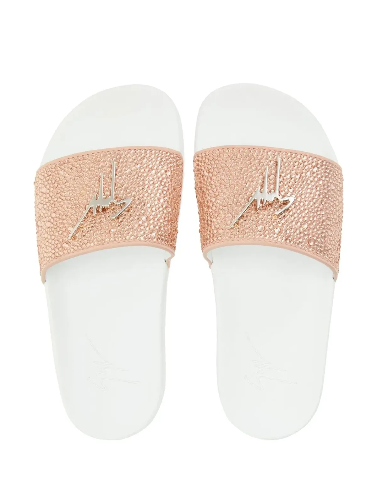 Giuseppe Zanotti Brett embellished slides - ピンク - 画像4