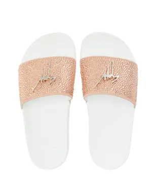 Giuseppe Zanotti Brett embellished slides - ピンク - サムネイル4