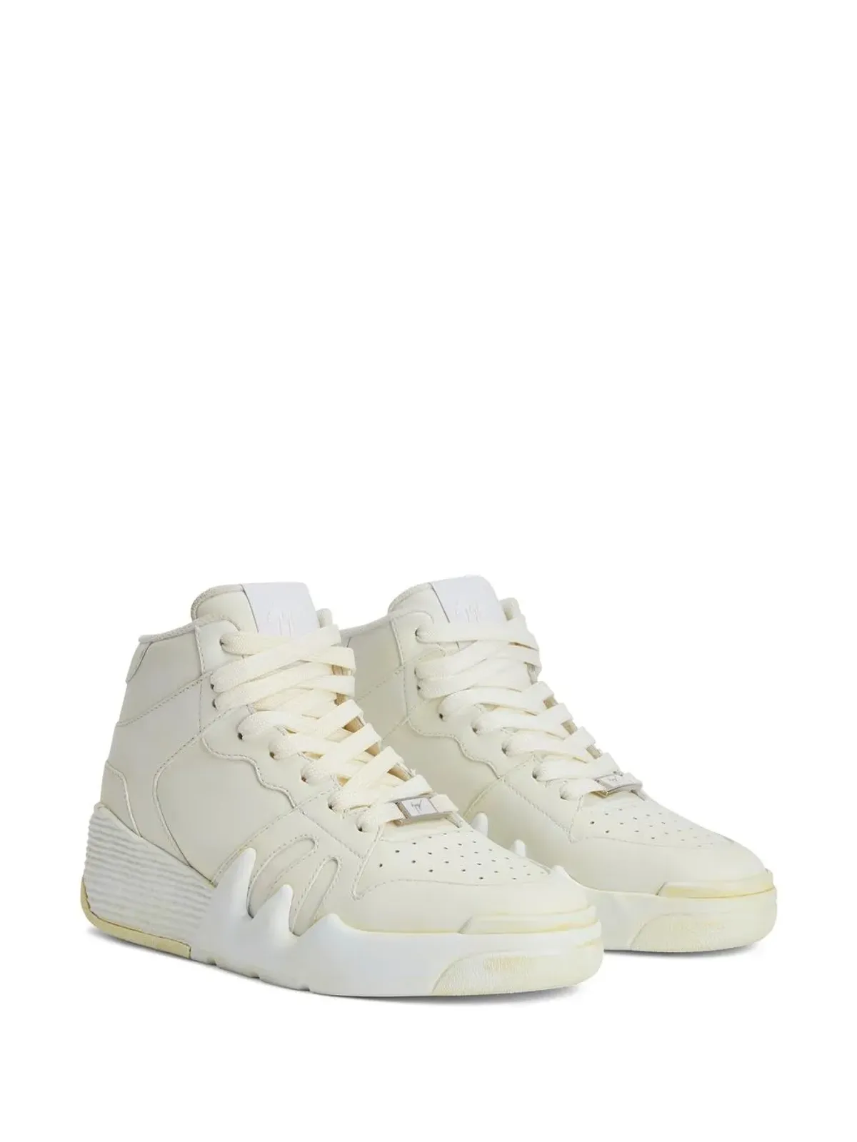 Giuseppe Zanotti perforated high-top sneakers - White - 画像2