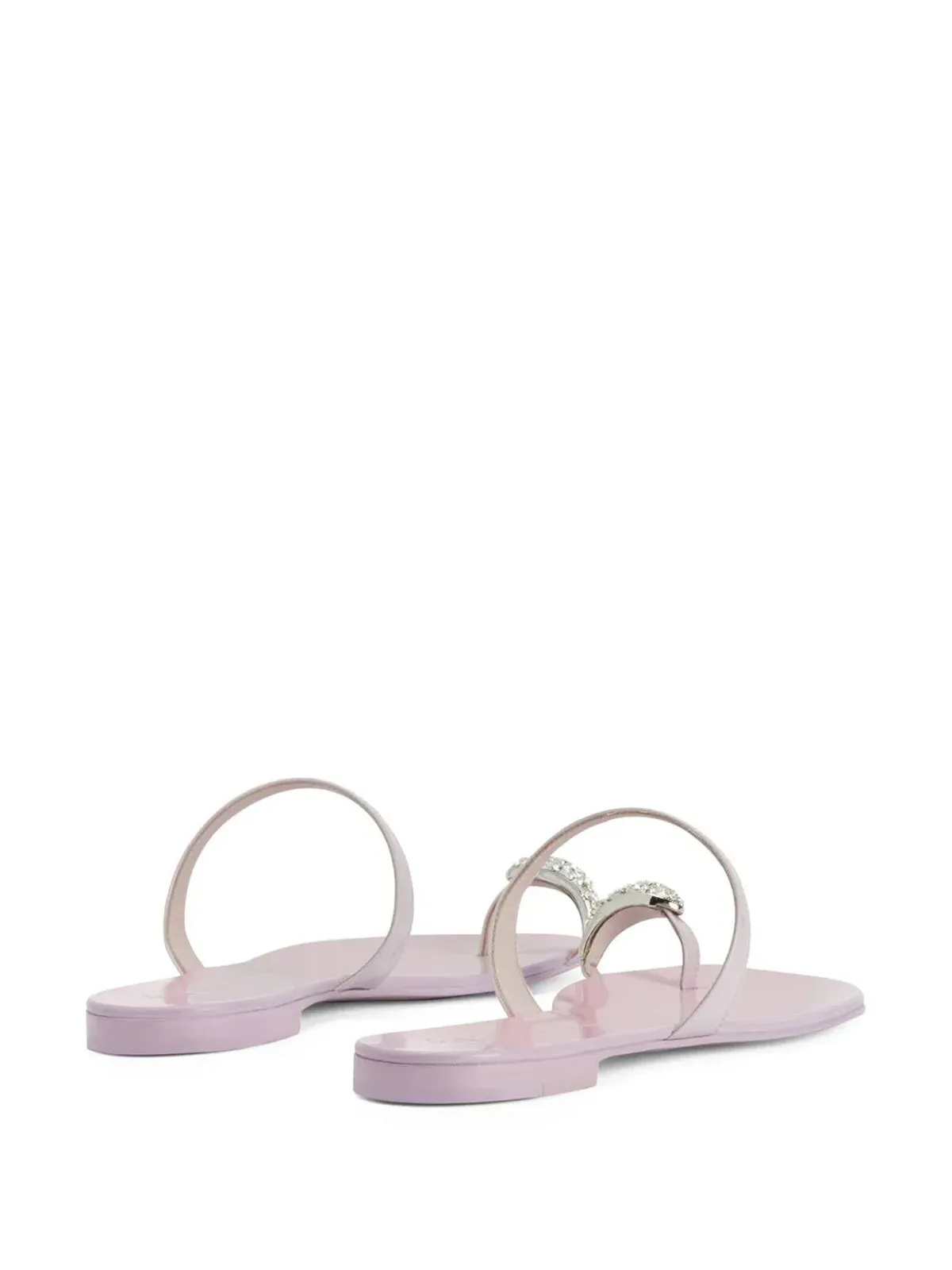 Giuseppe Zanotti クリスタル装飾フラットサンダル - 画像3
