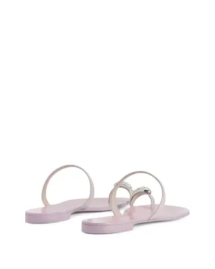 Giuseppe Zanotti クリスタル装飾フラットサンダル - サムネイル3