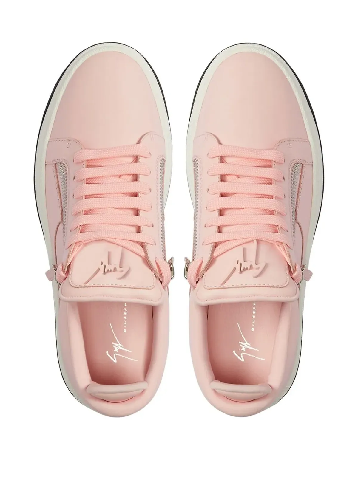 Giuseppe Zanotti Gz94 レザー スニーカー ピンク - 画像4