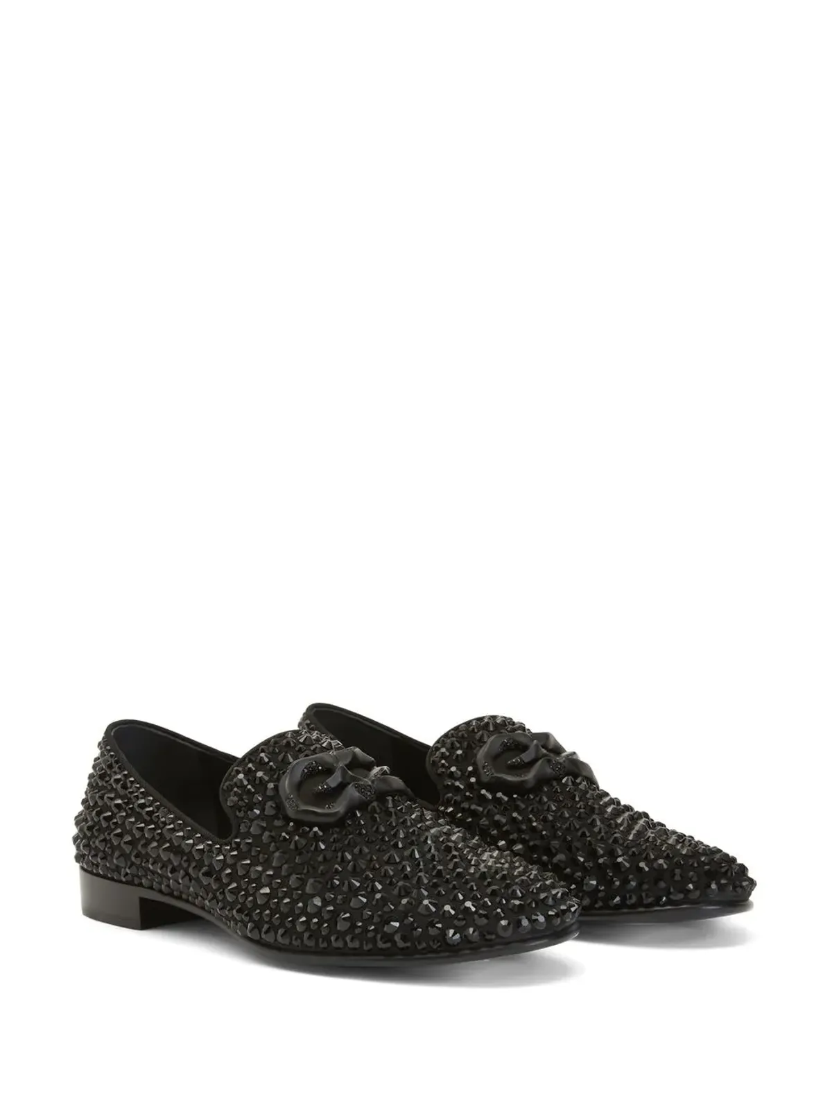 Giuseppe Zanotti Leopoldino ラインストーン付きローファー - ブラック - 画像2