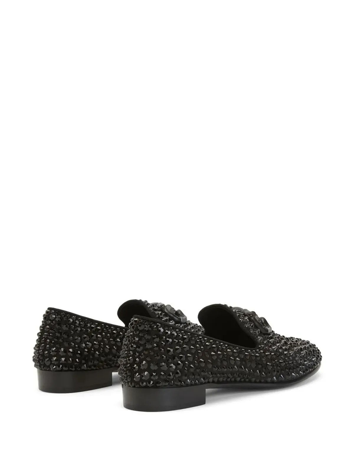 Giuseppe Zanotti Leopoldino ラインストーン付きローファー - ブラック - 画像3
