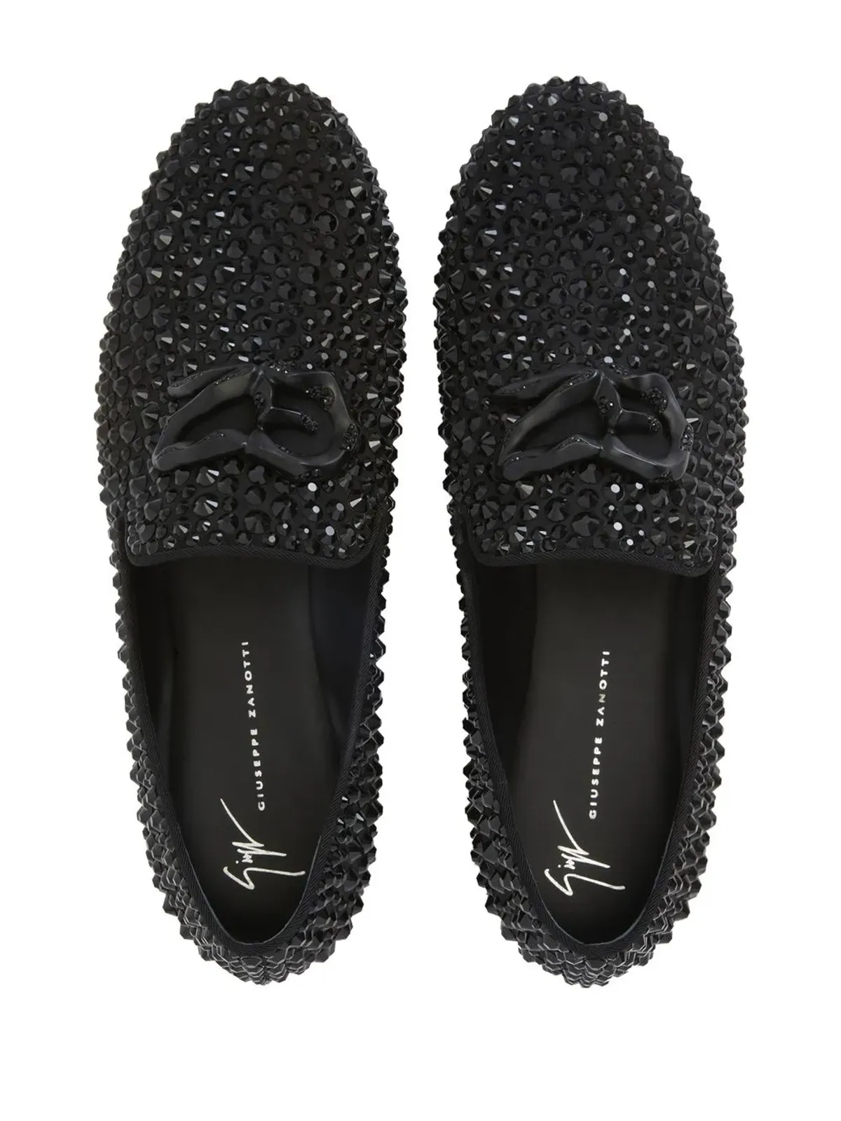 Giuseppe Zanotti Leopoldino ラインストーン付きローファー - ブラック - 画像4