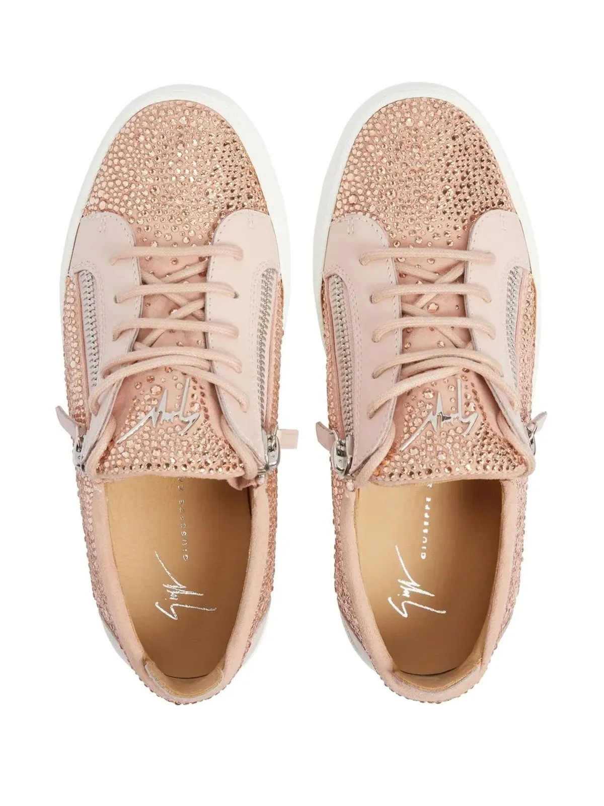 Giuseppe Zanotti Gail クリスタル装飾スニーカー - ピンク - 画像4