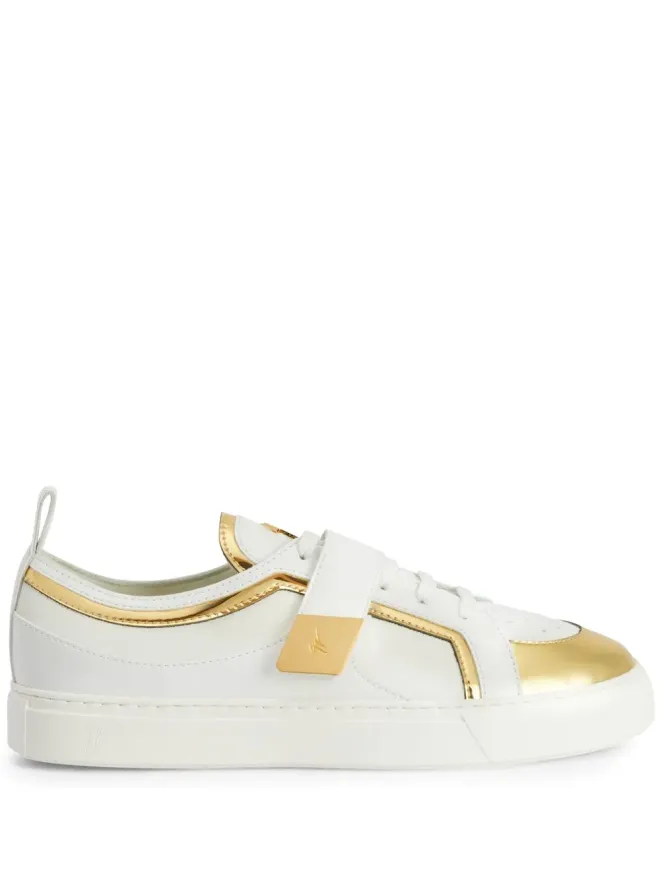 Giuseppe Zanotti Giuseppe Zanotti Zenasパネルドレザートレーナー - ホワイトの商品画像