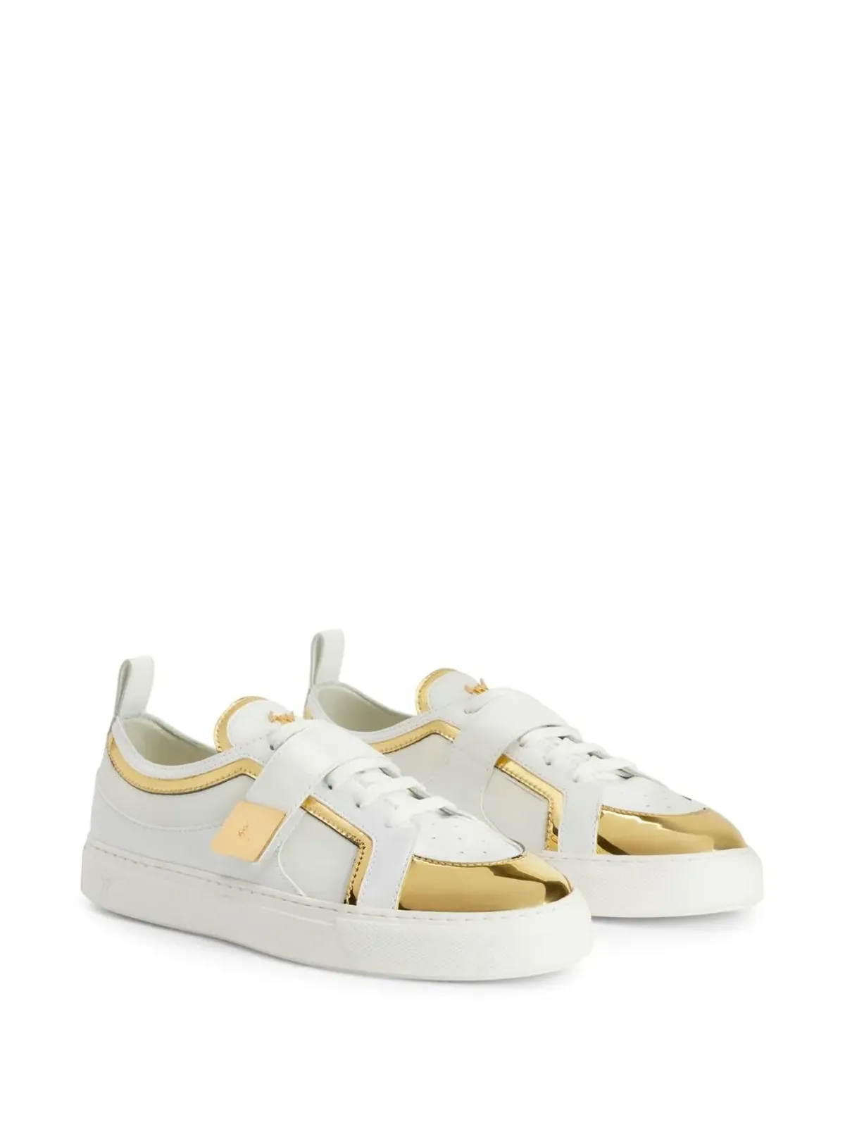 Giuseppe Zanotti Zenasパネルドレザートレーナー - ホワイト - 画像2