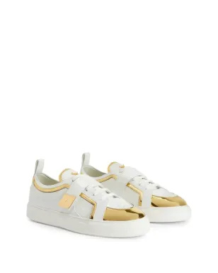 Giuseppe Zanotti Zenasパネルドレザートレーナー - ホワイト - サムネイル2