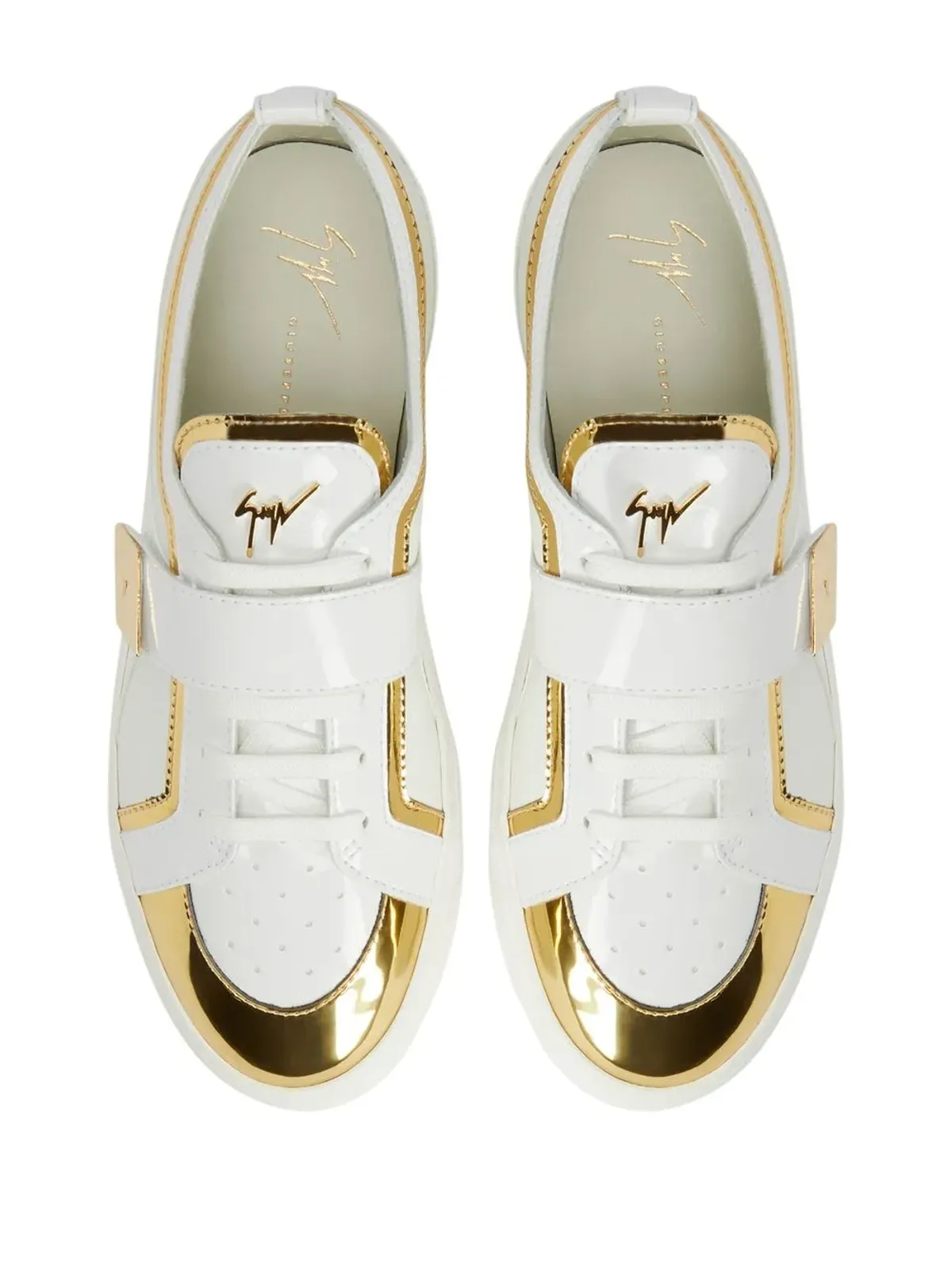 Giuseppe Zanotti Zenasパネルドレザートレーナー - ホワイト - 画像4