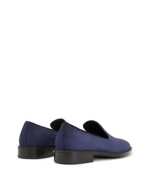 Giuseppe Zanotti イムラム ロゴプレート スエード ローファー ブルー - サムネイル3